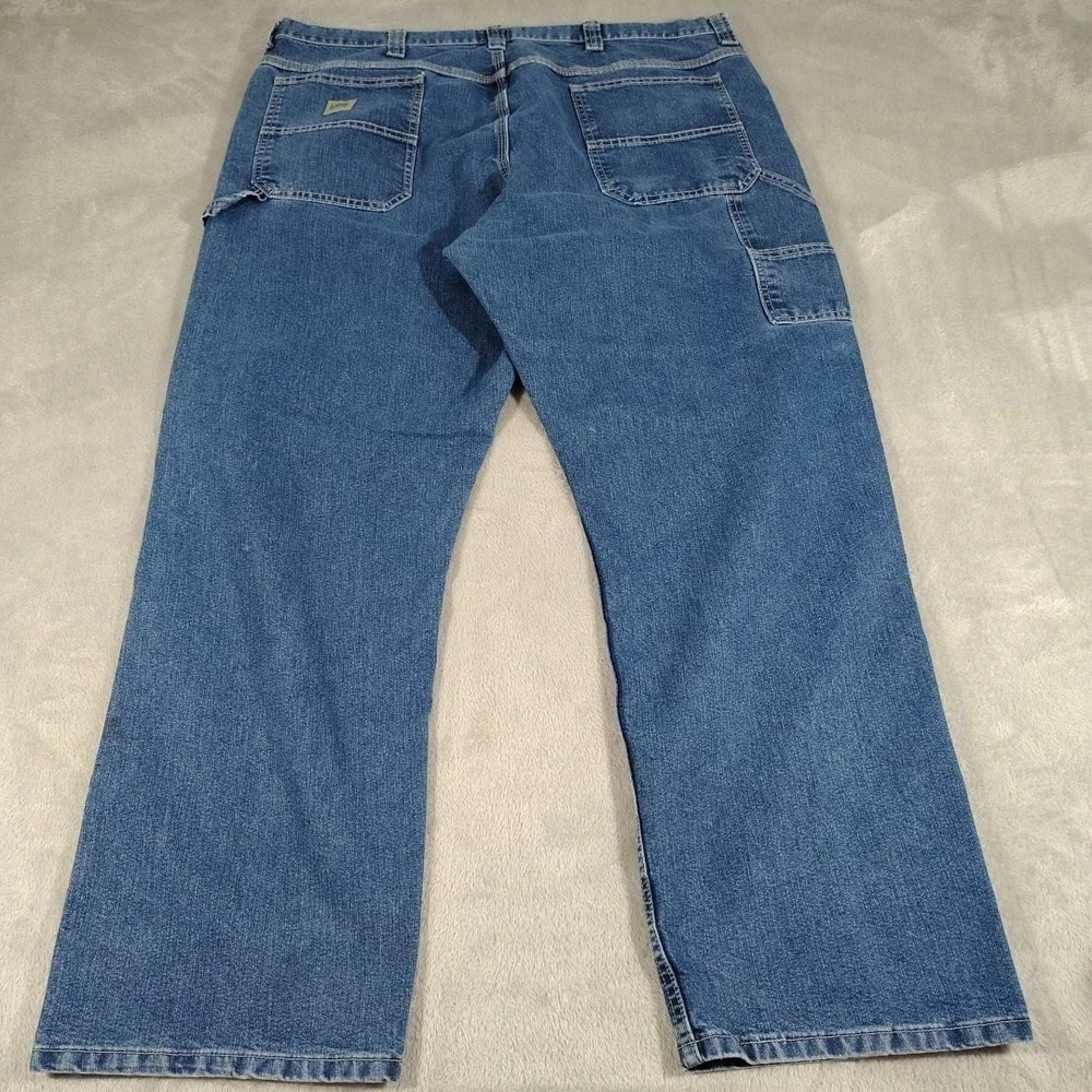 Lee Carpenter Blue Jeans Men 42x32 Denim Mechanic Comfort Utility Construction